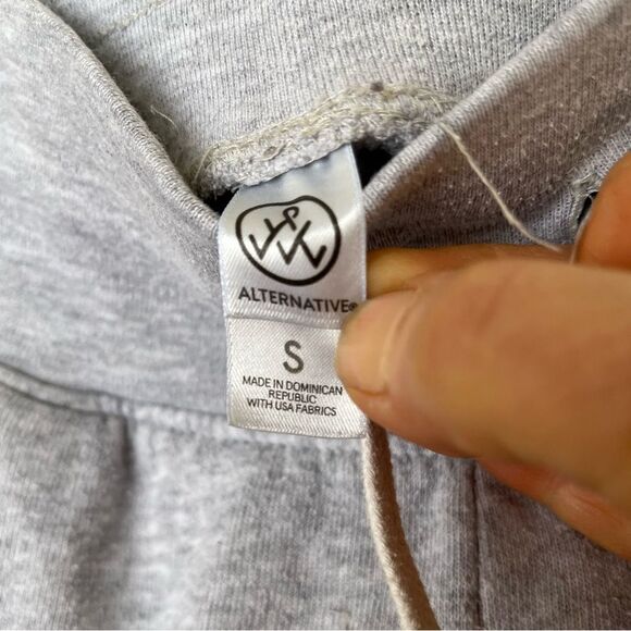 Nordstrom Alternative grey sweatpants, cuffed ankles,drawstring, side pockets, S - Picture 3 of 9